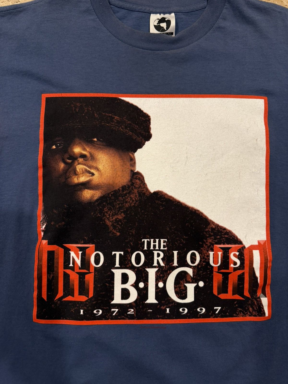 Vintage Vintage The Notorious BIG Biggie Smalls 1997 Blue Rap Tee Size US XL / EU 56 / 4 - 6 Thumbnail