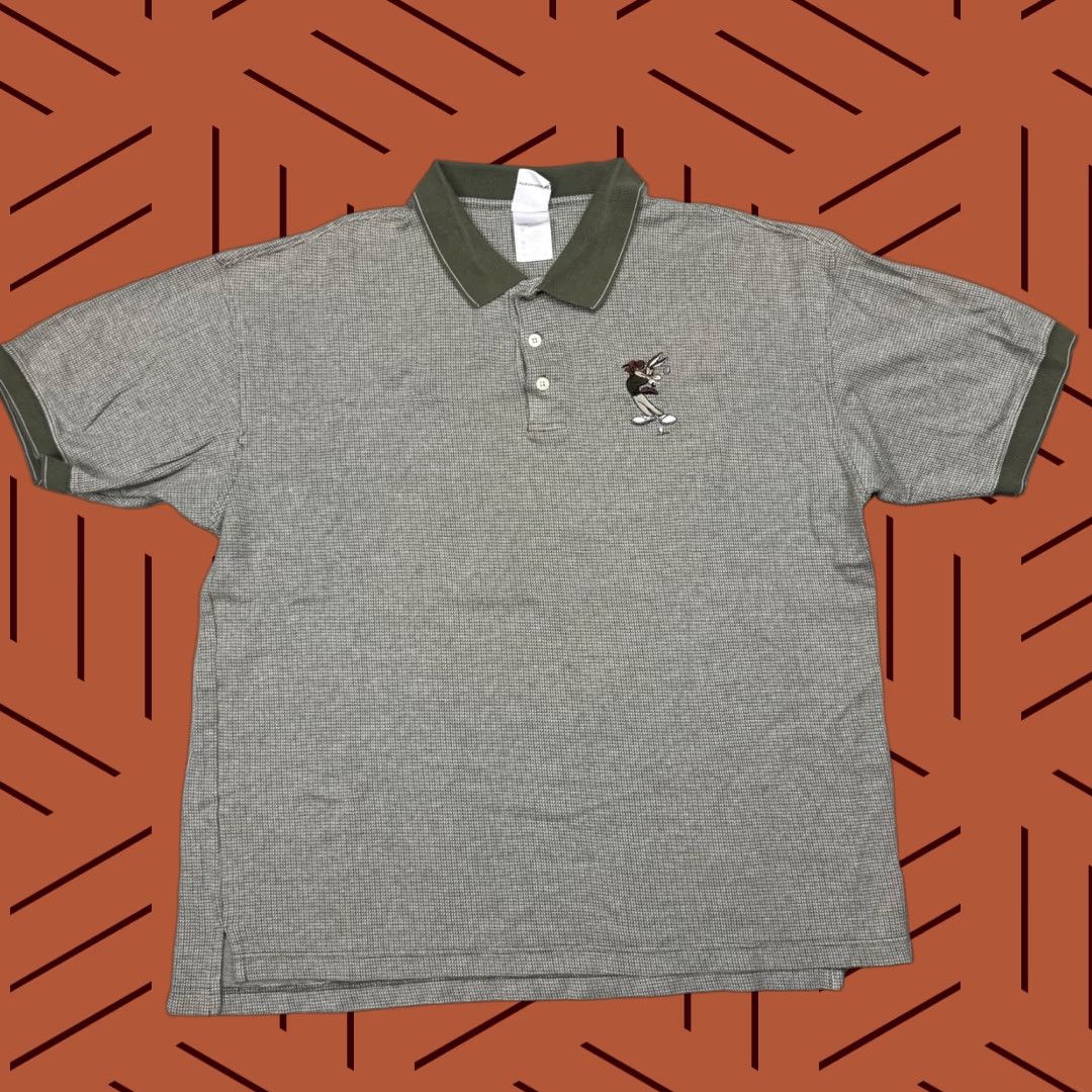 Vintage VINTAGE Warner Bros. Polo Shirt Mens M Green WILE E COYOTE Embroidered Knit Golf Polo 100% Cotton Short Sleeve Size US M / EU 48-50 / 2 - 1 Thumbnail