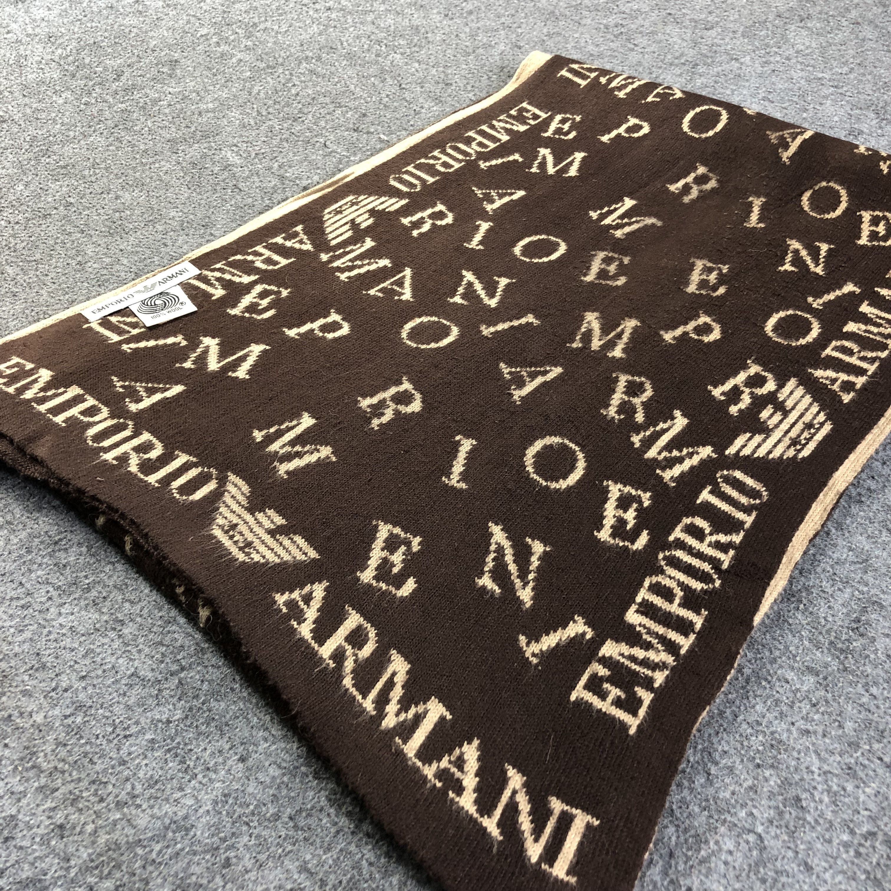 Emporio Armani Emporio Armani Wool Scarf Muffler V1311 Size ONE SIZE - 3 Thumbnail