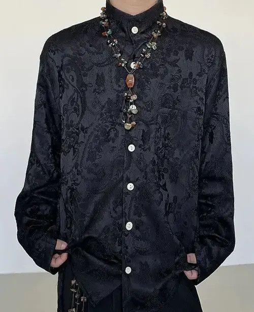 VIBE Retro fashion paisley jacquard button up shirt Size US XL / EU 56 / 4 - 2 Thumbnail