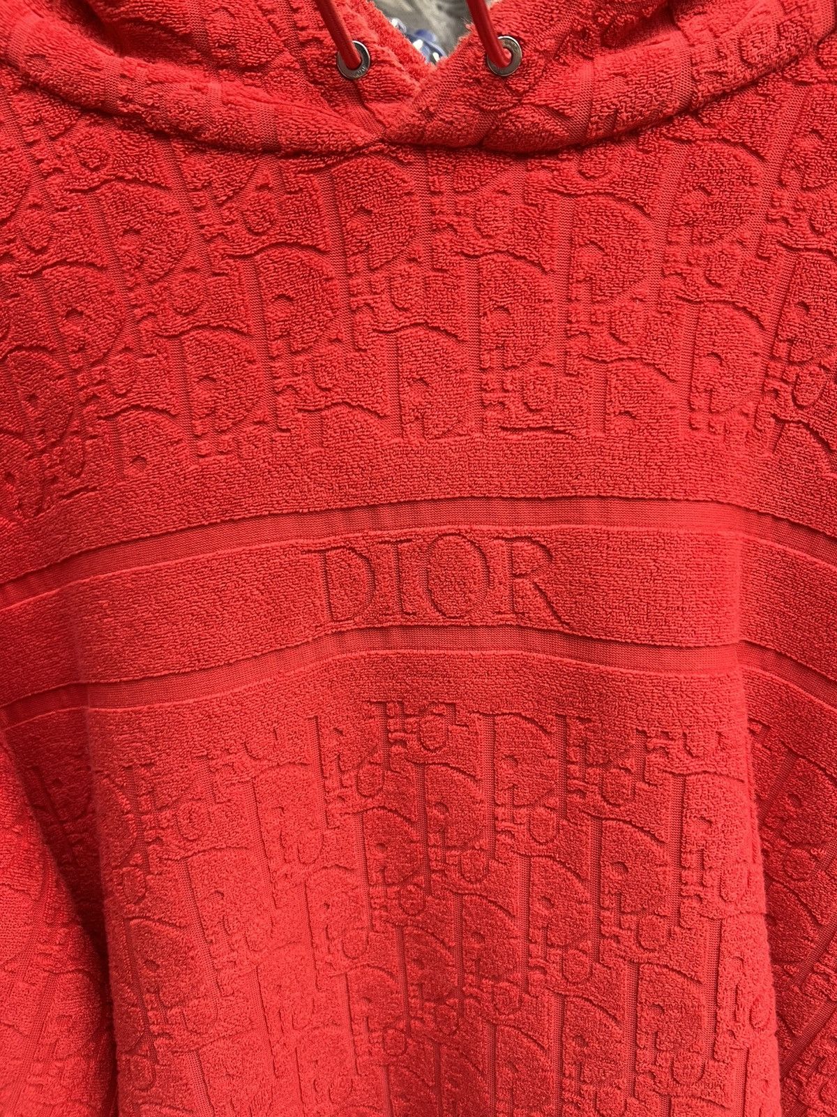 Dior Christian Dior Red Terry Oblique Hoodie Size US XXL / EU 58 / 5 - 4 Thumbnail