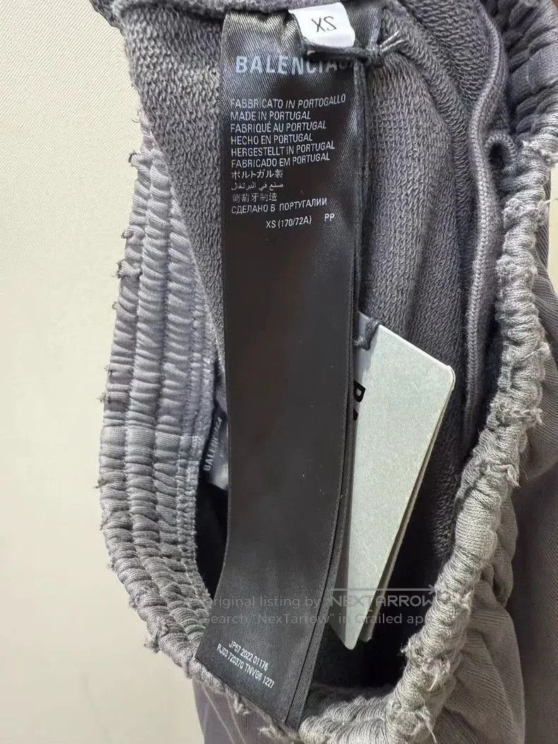 Balenciaga Balenciaga Black Grey Crackle Pants. Size US 36 / EU 52 - 3 Thumbnail
