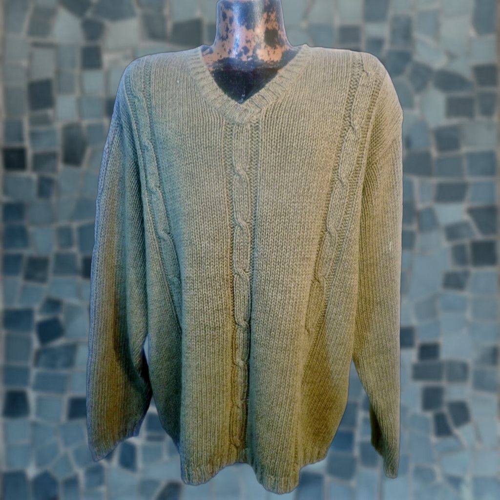 Royal Robbins VINTAGE Royal Robbins Heavyweight Cable Knit Pullover Sweater XL Classic Outdoor Mens Size US XL / EU 56 / 4 - 1 Thumbnail