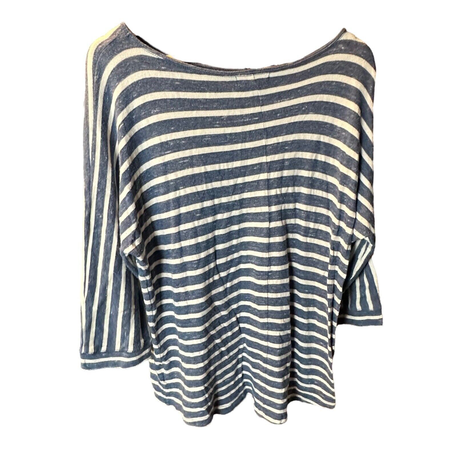 Chaps CHAPS Denim size XL Blue White Striped Pullover 3/4 Sleeve Size XL / US 12-14 / IT 48-50 - 4 Thumbnail