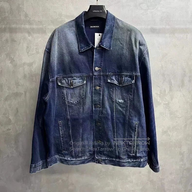 Balenciaga Balenciaga Blue Logo Denim Jacket. Size US XS / EU 42 / 0 - 2 Thumbnail