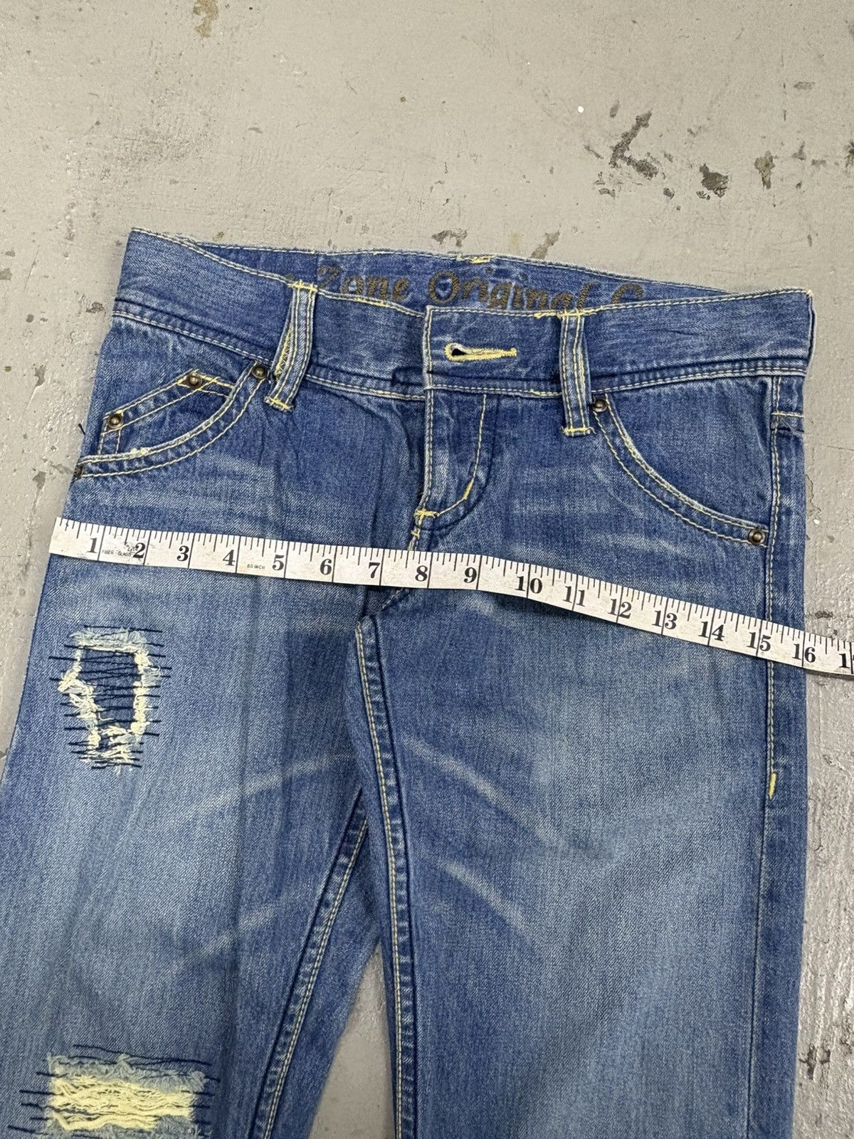 Kapital Kapital sashiko reworks Slim Straight Ozoc Distressed Flared Size US 30 / EU 46 - 15 Thumbnail