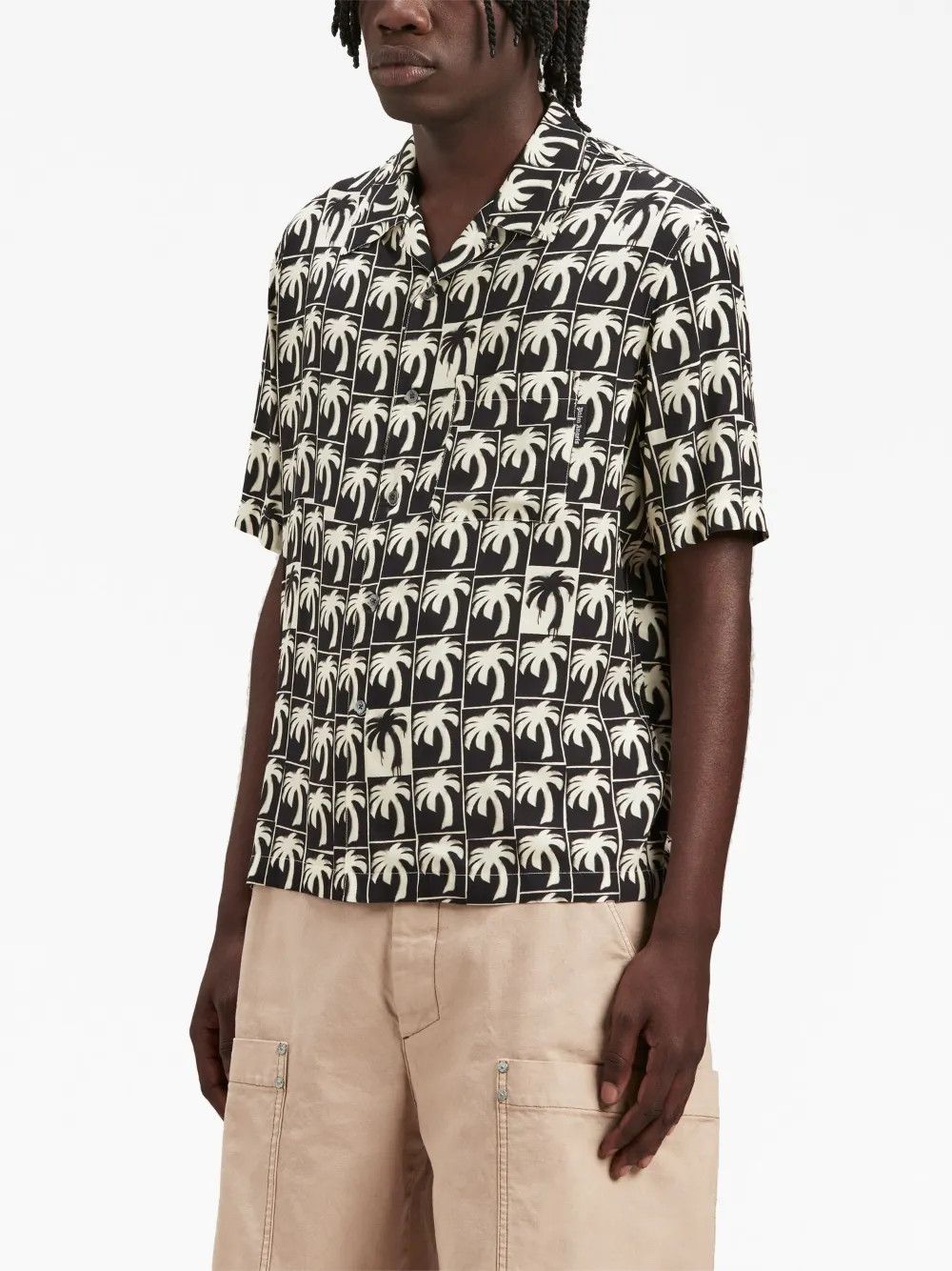 Palm Angels o1y0325 Patterned Shirt in Black/White Size US M / EU 48-50 / 2 - 4 Thumbnail