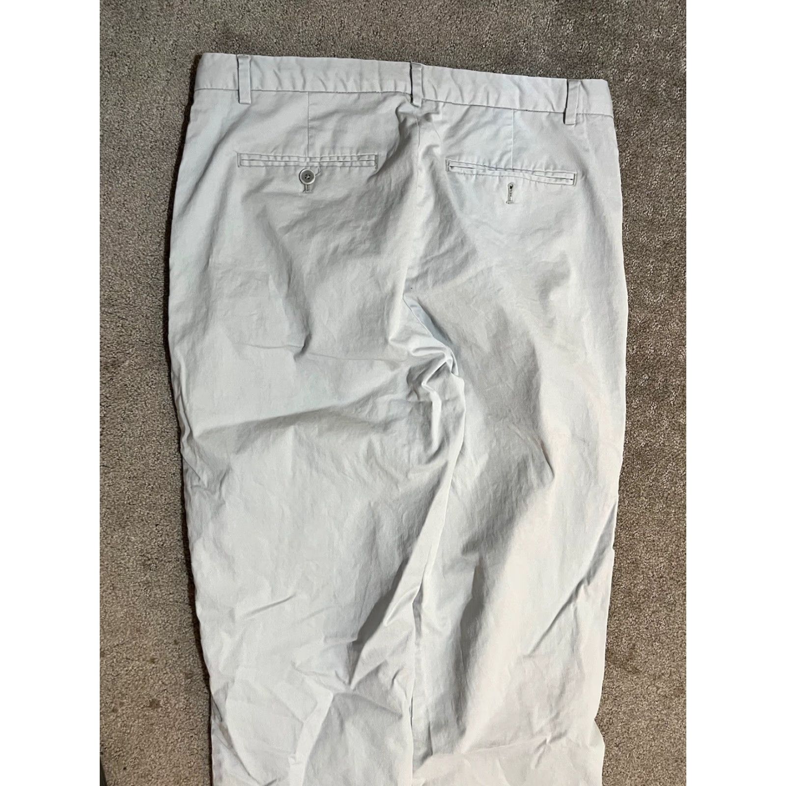 Calvin Klein CALVIN KLEIN Chino Pants Men Blue 32x30 Flat Front Straight 4-Pocket Casual Summer Winter Fall 32 Regular Size US 32 / EU 48 - 4 Thumbnail