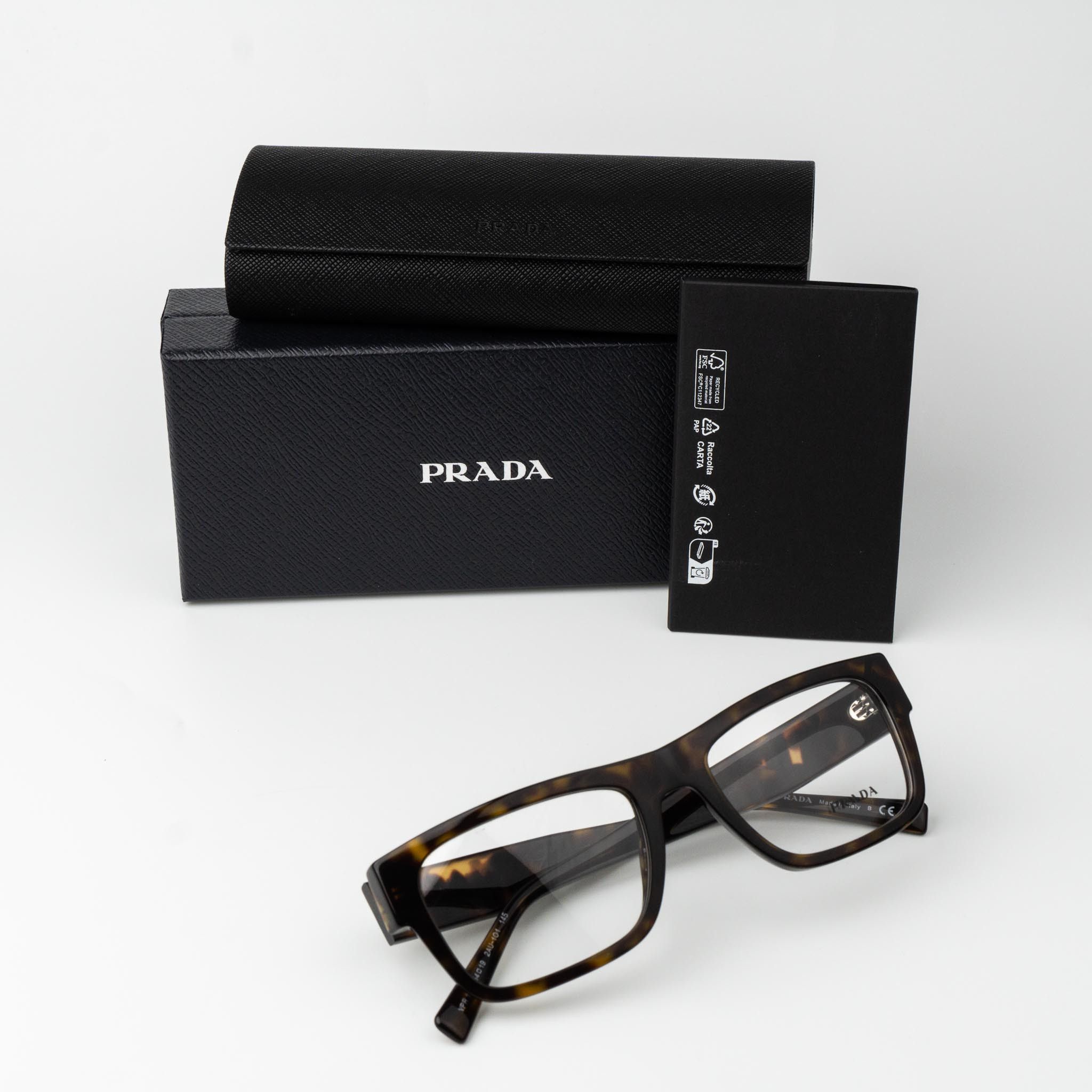 Prada Prada Men Eyeglasses Unisex PR15YV 2AU1O1 BRAND NEW Size ONE SIZE - 9 Thumbnail