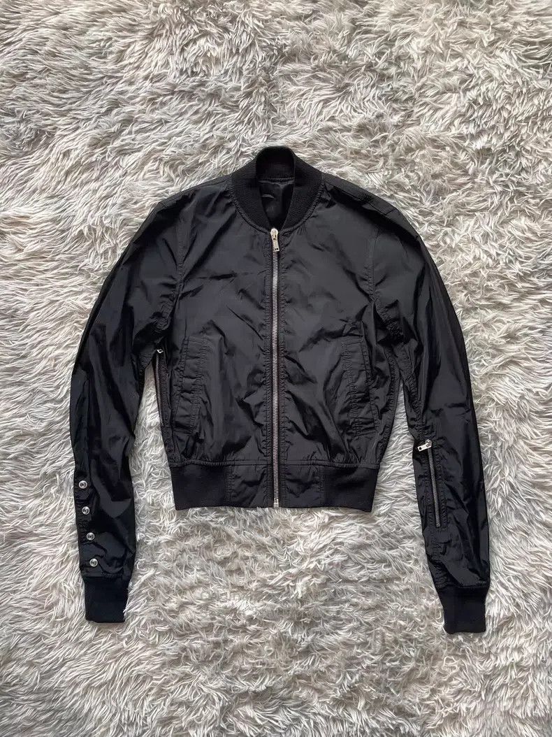 Rick Owens Rick Owens Slim cropped dark zip jacket Size US M / EU 48-50 / 2 - 1 Thumbnail