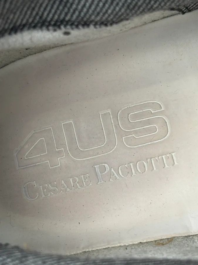 Vintage Cesare Paciotti Navy Eyelet Leather High Sneakers Size US 7 / EU 40 - 15 Thumbnail