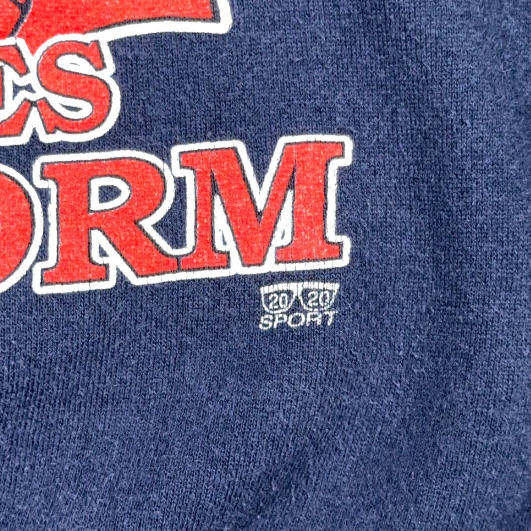 Vintage VINTAGE Desert Storm Sweater Mens Adult MEDIUM Blue USA Military Flag 90s 20 20 Sport Crew Neck Pullover Graphic Print Size US M / EU 48-50 / 2 - 4 Thumbnail