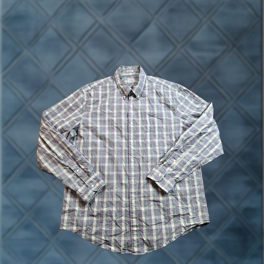 J.Crew J.CREW Shirt Mens XL Green Plaid Long Sleeve Button Down Relaxed Fit Secret Wash Size US XL / EU 56 / 4 - 1 Thumbnail