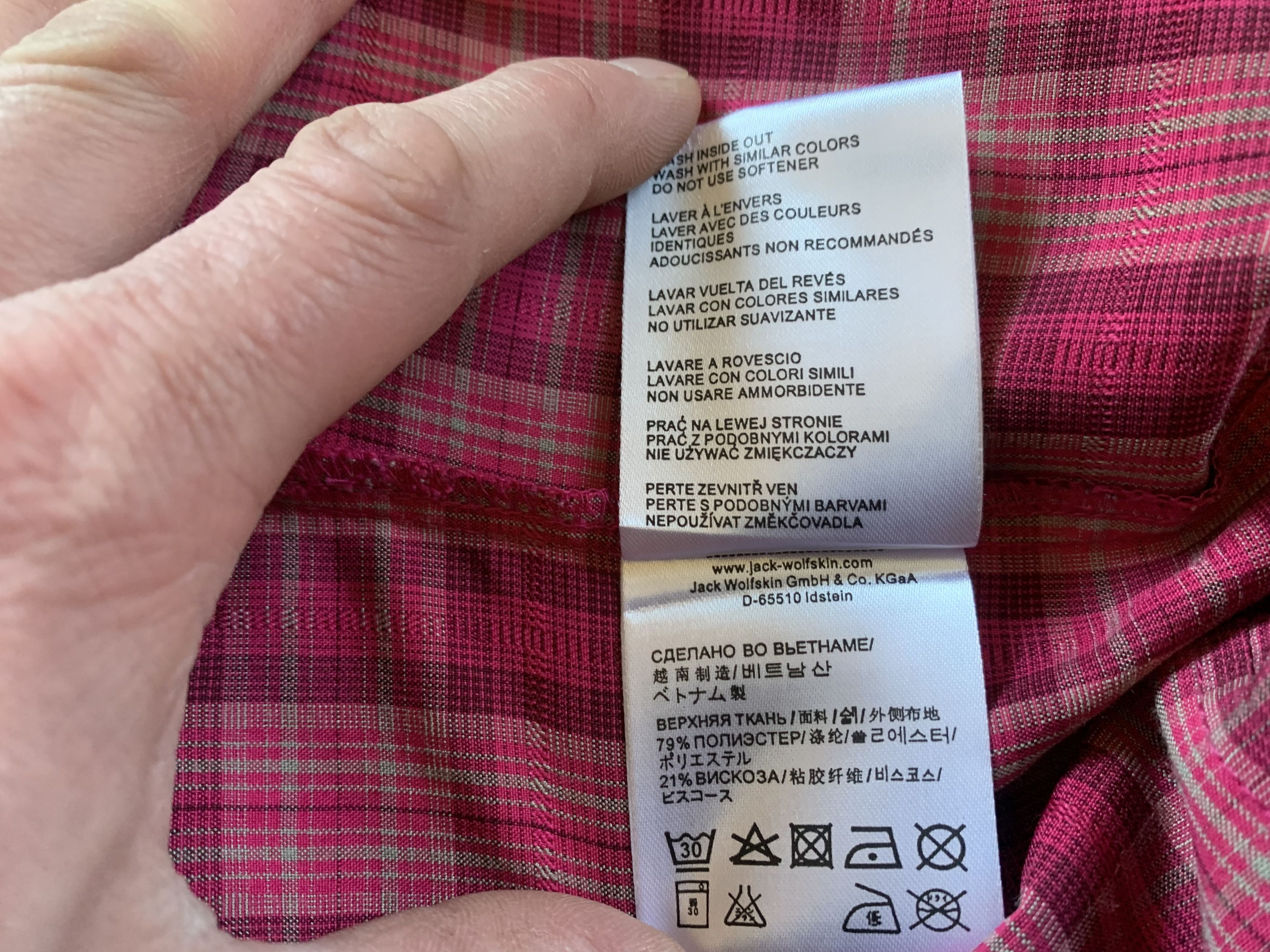 Jack Wolfskin Jack Wolfskin Women's Pink Trekking Shirt Size L / US 10 / IT 46 - 9 Thumbnail