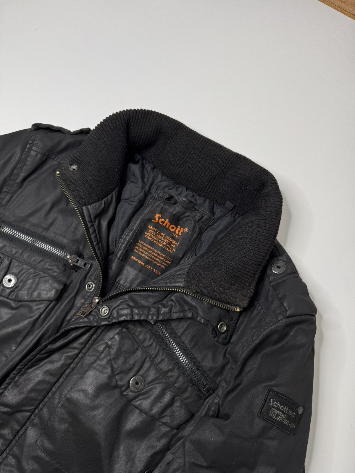 Schott Vintage rare Schott USA Waxed Parka coat 90s 00s barbour old Size US XL / EU 56 / 4 - 3 Thumbnail