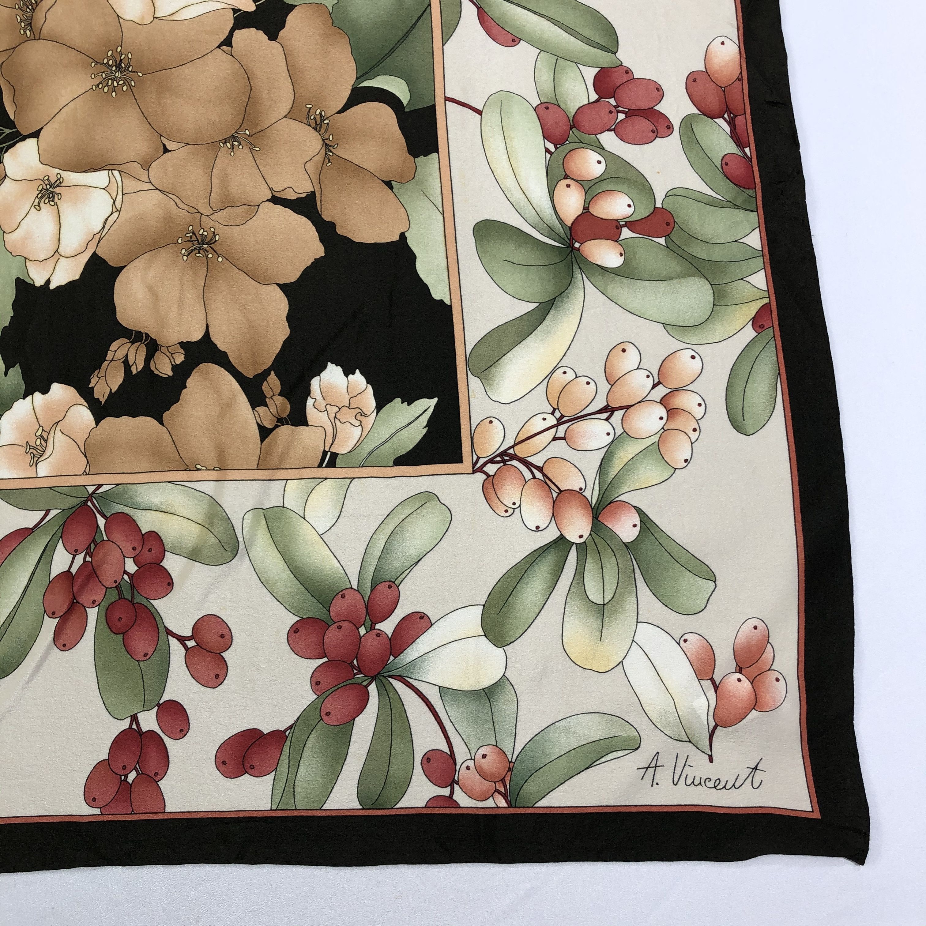 Vintage Vintage Silk Scarf Size ONE SIZE - 4 Thumbnail