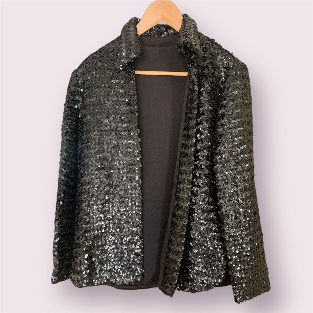 Vintage 70s Black Sequin Jacket Size S / US 4 / IT 40 - 1 Thumbnail