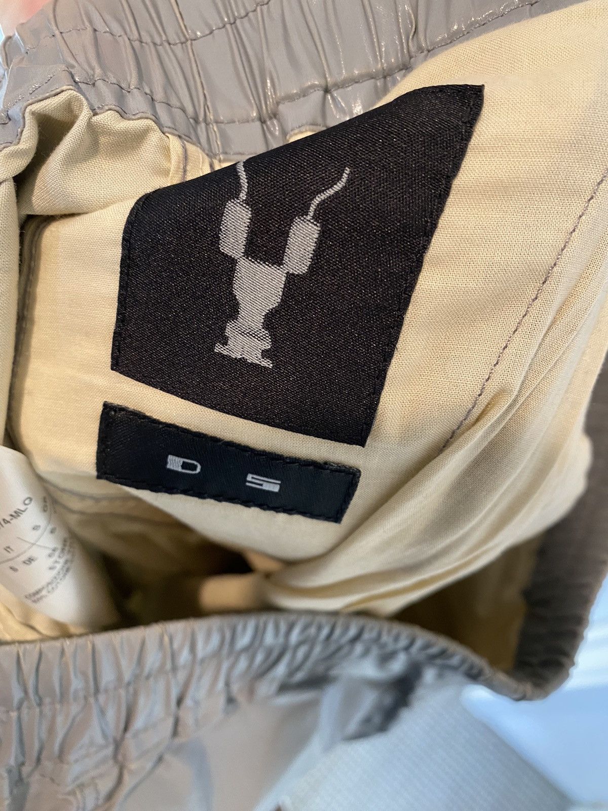 Rick Owens Drkshdw Rick Owens Drop Crotch Grey Vinyl Pants Size US 30 / EU 46 - 11 Thumbnail