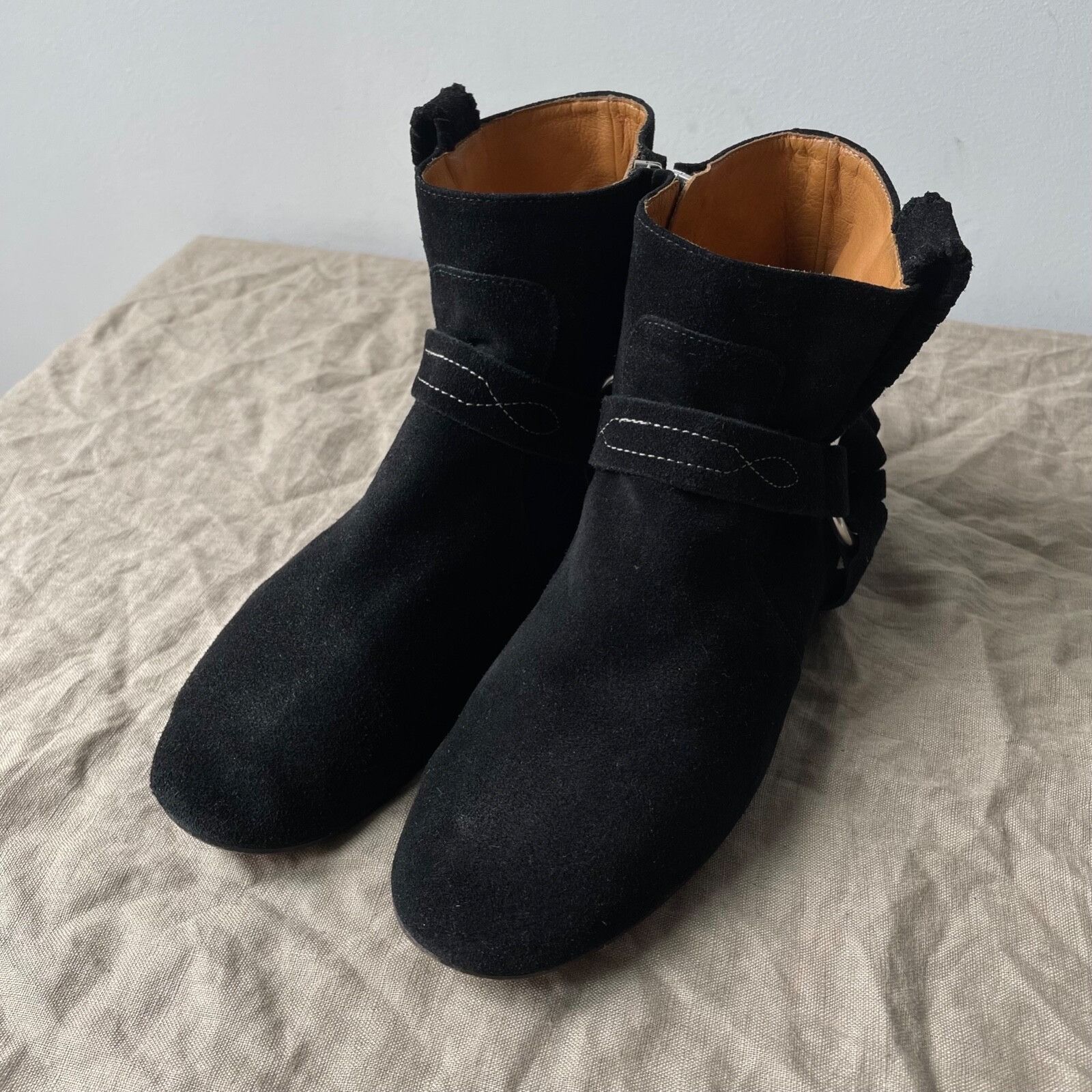 Isabel Marant Etoile Isabel Marant Etoile Ralf Boho Ankle Suede Boots 9028AC Size US 7 / IT 37 - 4 Thumbnail