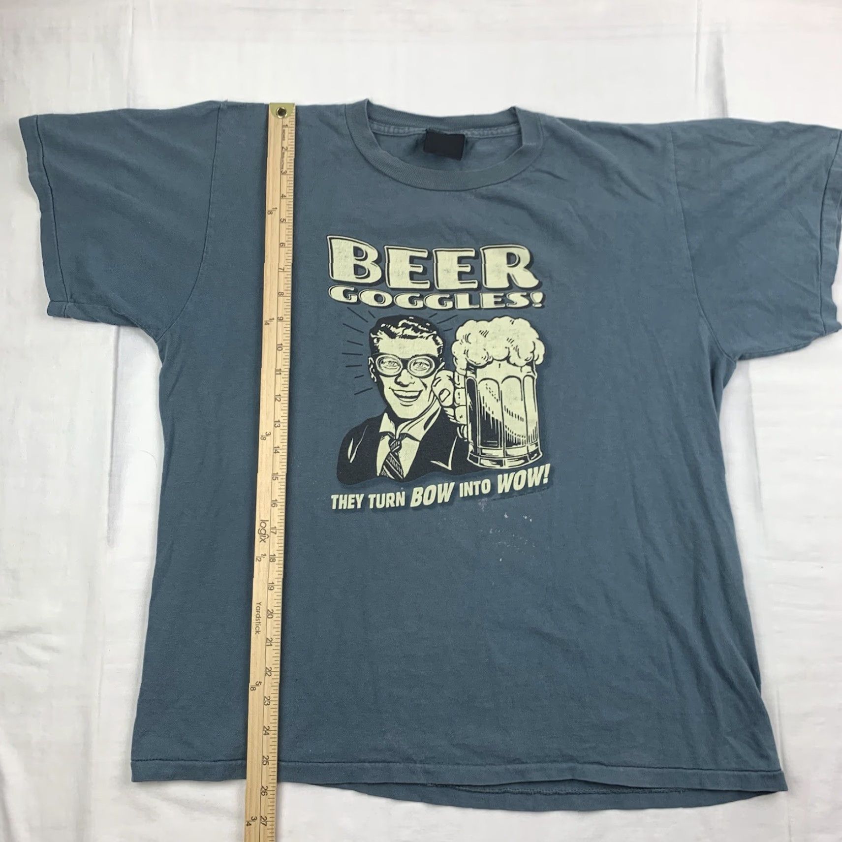 Changes VINTAGE Changes Beer Goggles Shirt Adult Medium Blue Funny 90s Mens Size US M / EU 48-50 / 2 - 5 Thumbnail