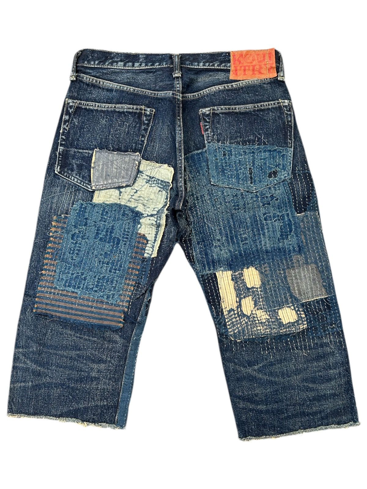 Kapital Kapital Kountry BORO Selvedge Denim Shorts (Kiro Hirata) Size US 31 - 2 Thumbnail