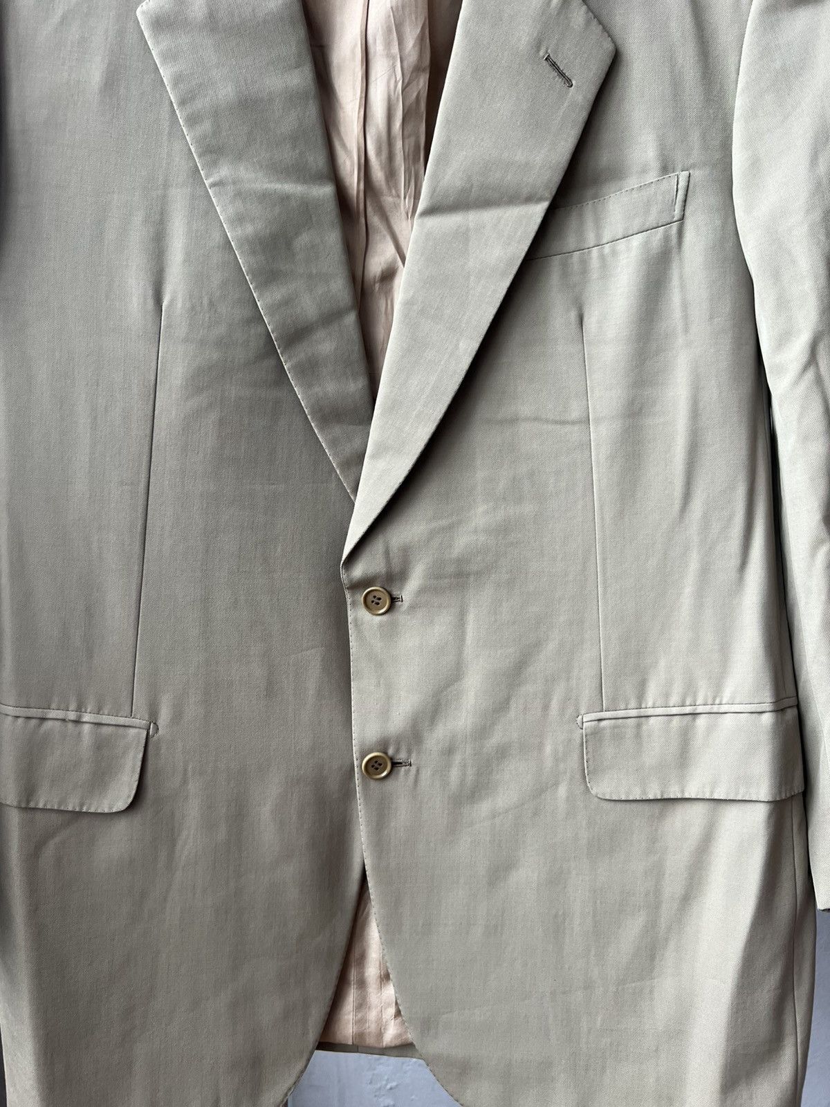 Brioni VINTAGE BRIONI MILANO BRUTAL MENS SOLID BUTTON BLAZER SZ 54 Size 54L - 5 Thumbnail