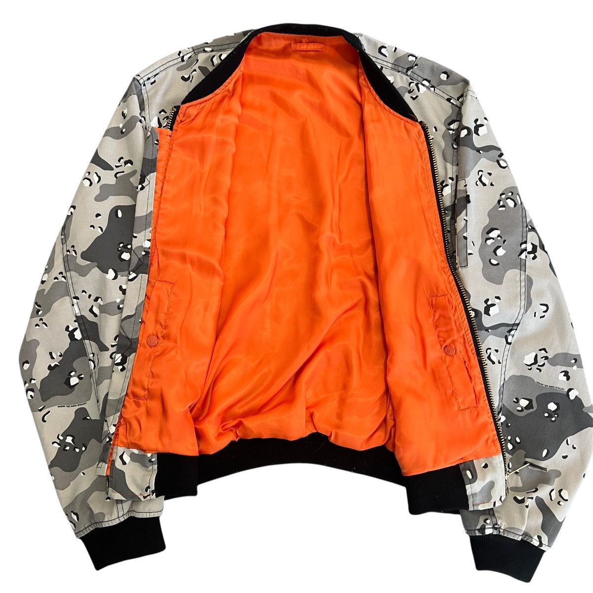 Number (N)ine ARTHUR HOPE DEL MOON × FOSTEX White Camo MA-1 Bomber Jacket Size US XL / EU 56 / 4 - 5 Thumbnail
