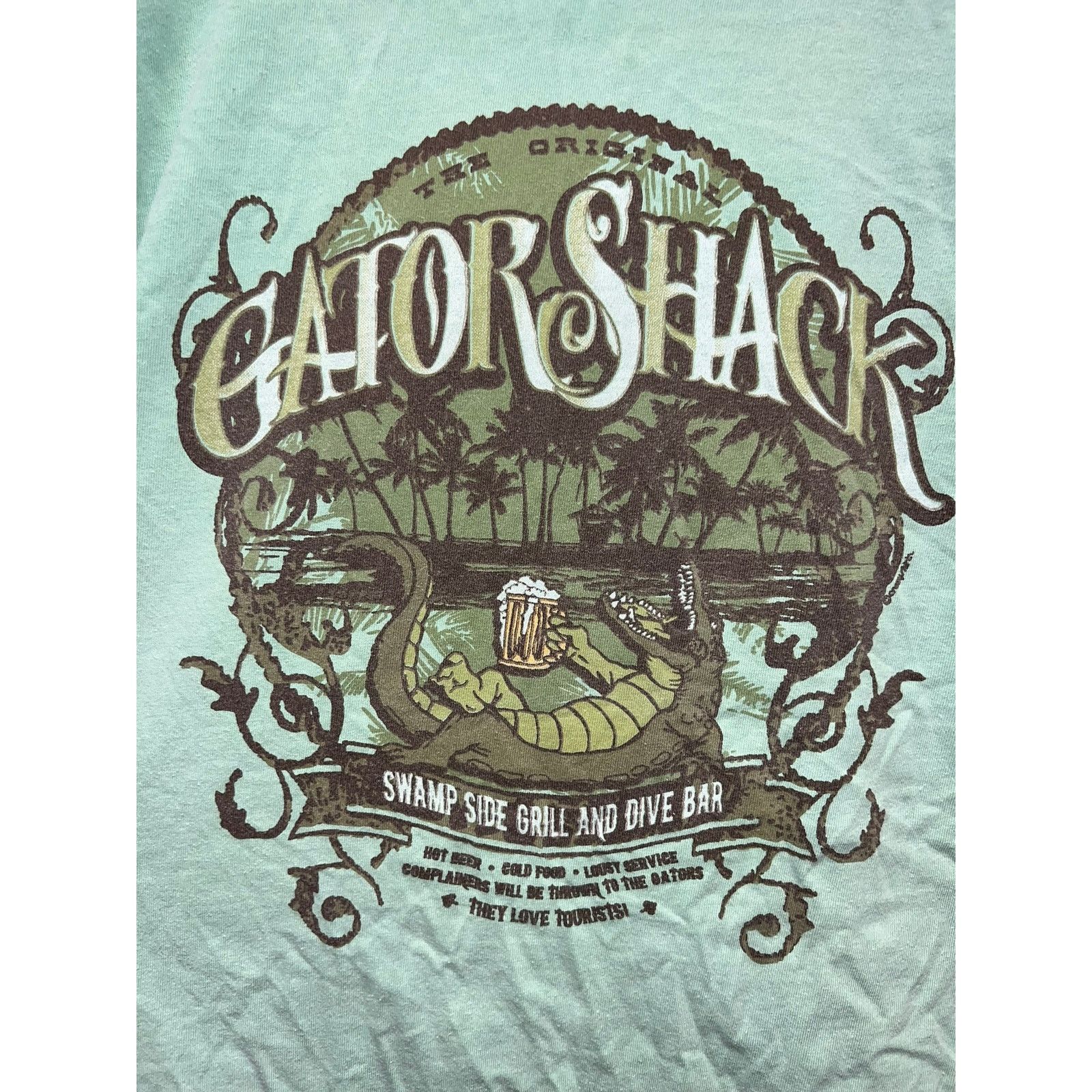 Vintage Vintage Crazy Shirts Gator Shack Shirt Swamp Side Grill 2XL Size US XXL / EU 58 / 5 - 8 Thumbnail