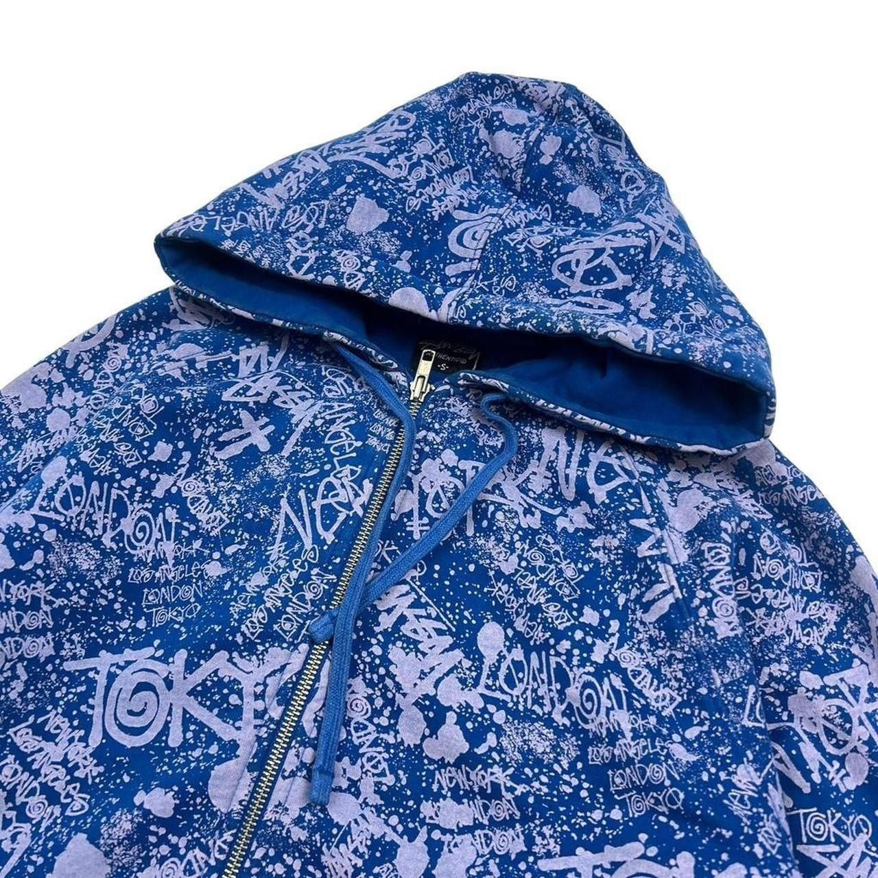 Stussy Vintage 2000s Stussy Graffiti Zip Up Hoodie - Small Size US S / EU 44-46 / 1 - 2 Thumbnail
