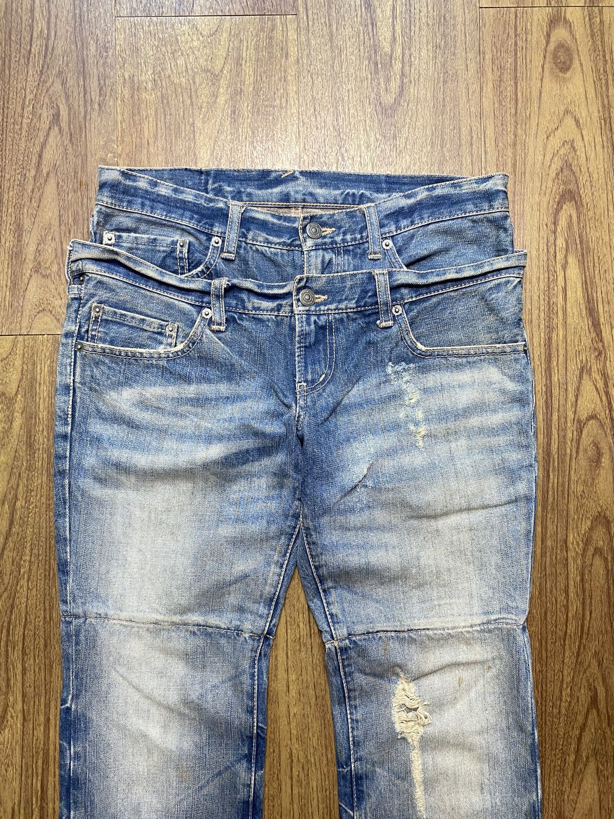 PPFM PPFM Double Waisted Washed Denim Jeans Size US 31 - 2 Thumbnail
