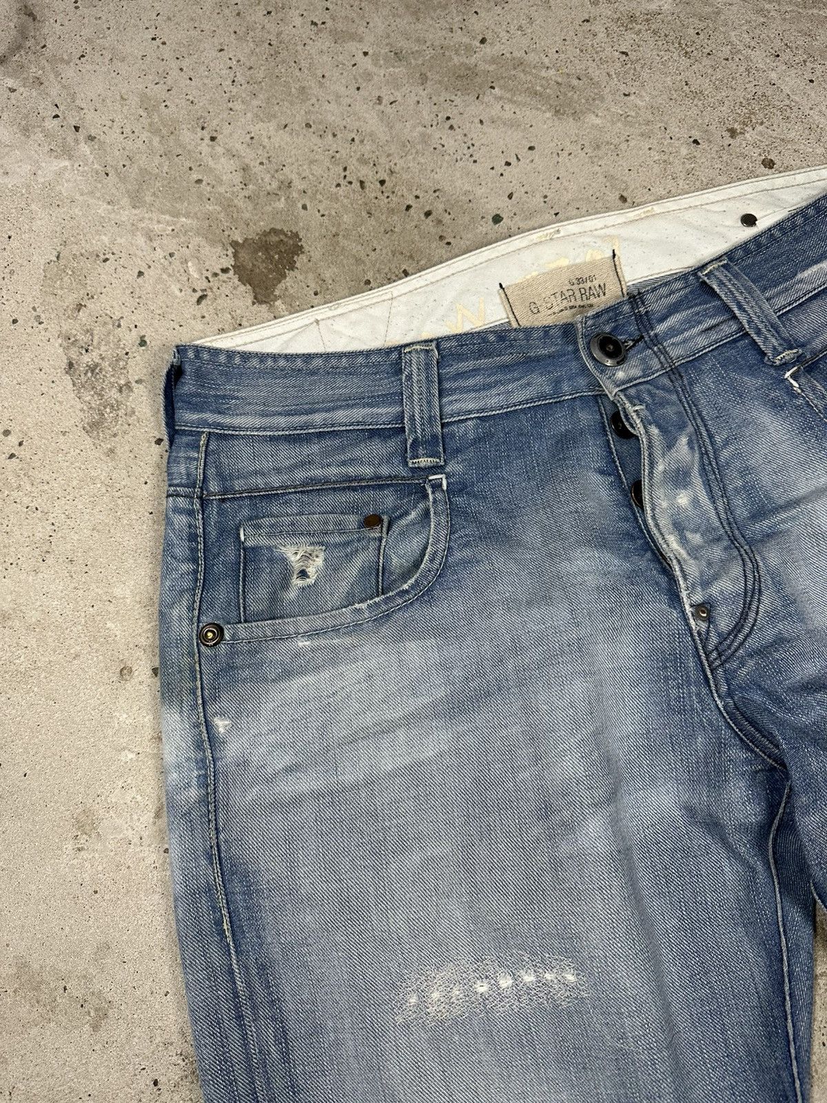 G-Star × Vintage Vintage Y2K G Star Raw Radar Tapered Reworked Denim Pants Size US 36 / EU 52 - 8 Thumbnail