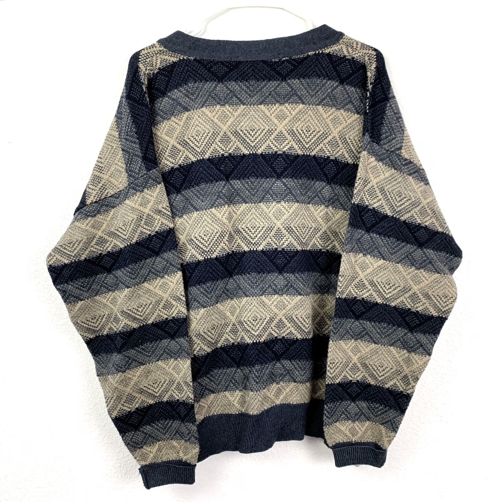 Vintage VINTAGE Robert Stock Cardigan Sweater XL Men’s Acrylic Blue Striped 1980s 1990s Casual Size US XL / EU 56 / 4 - 5 Thumbnail
