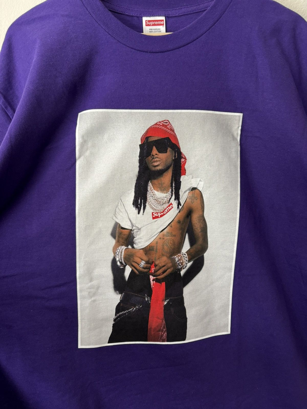 Supreme Supreme Playboi Carti Tee Purple Men's XXL FW25 CONFIRMED Size US XXL / EU 58 / 5 - 3 Thumbnail