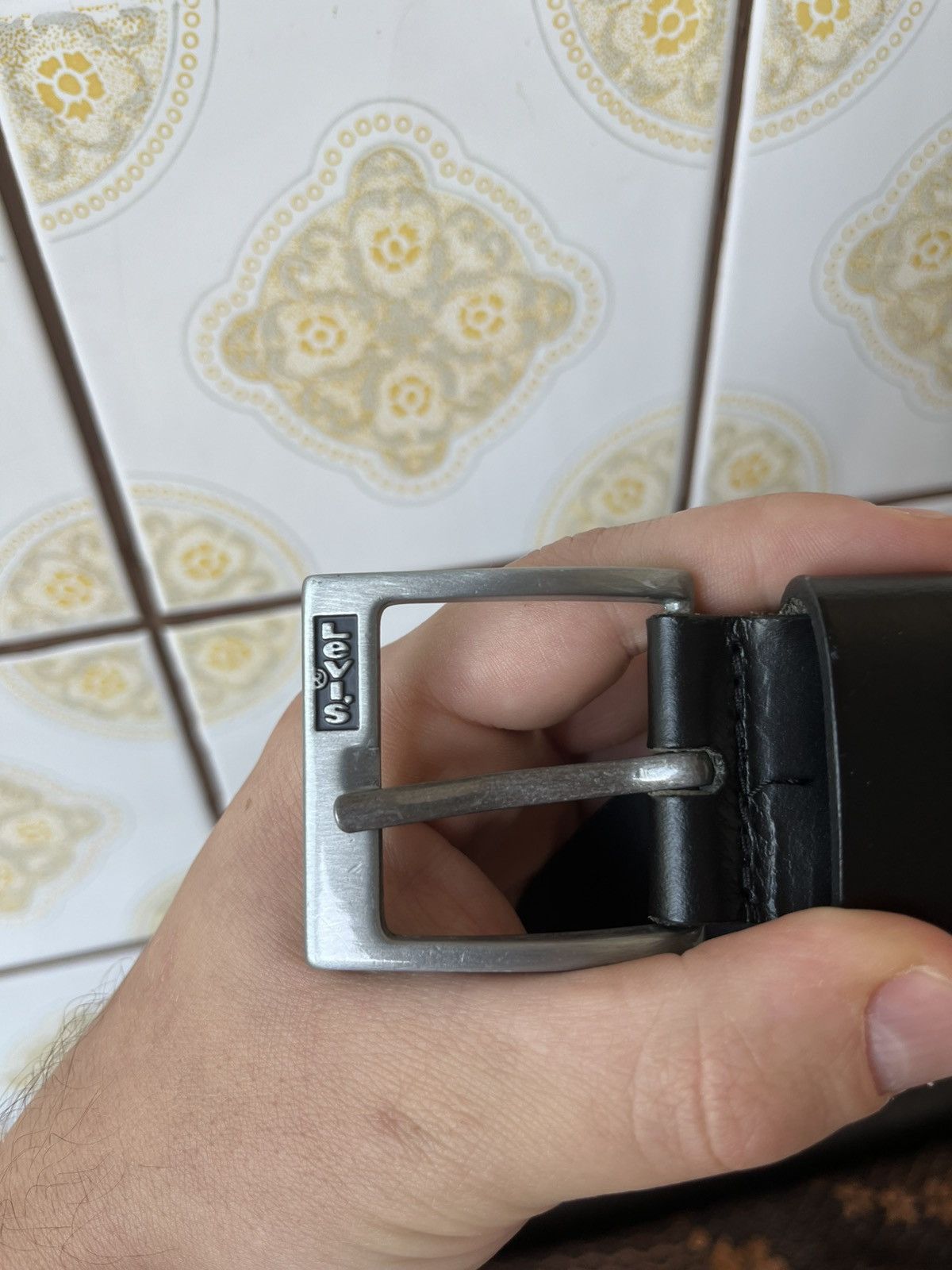 Levi's Levis black leather belt Size ONE SIZE - 2 Thumbnail