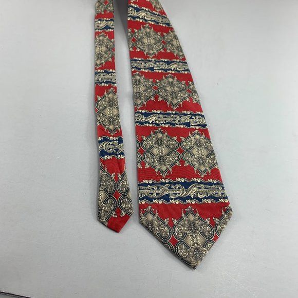Bill Blass Bill Blass Red / Blue Men's Tie 4" x 60" Size ONE SIZE - 2 Thumbnail