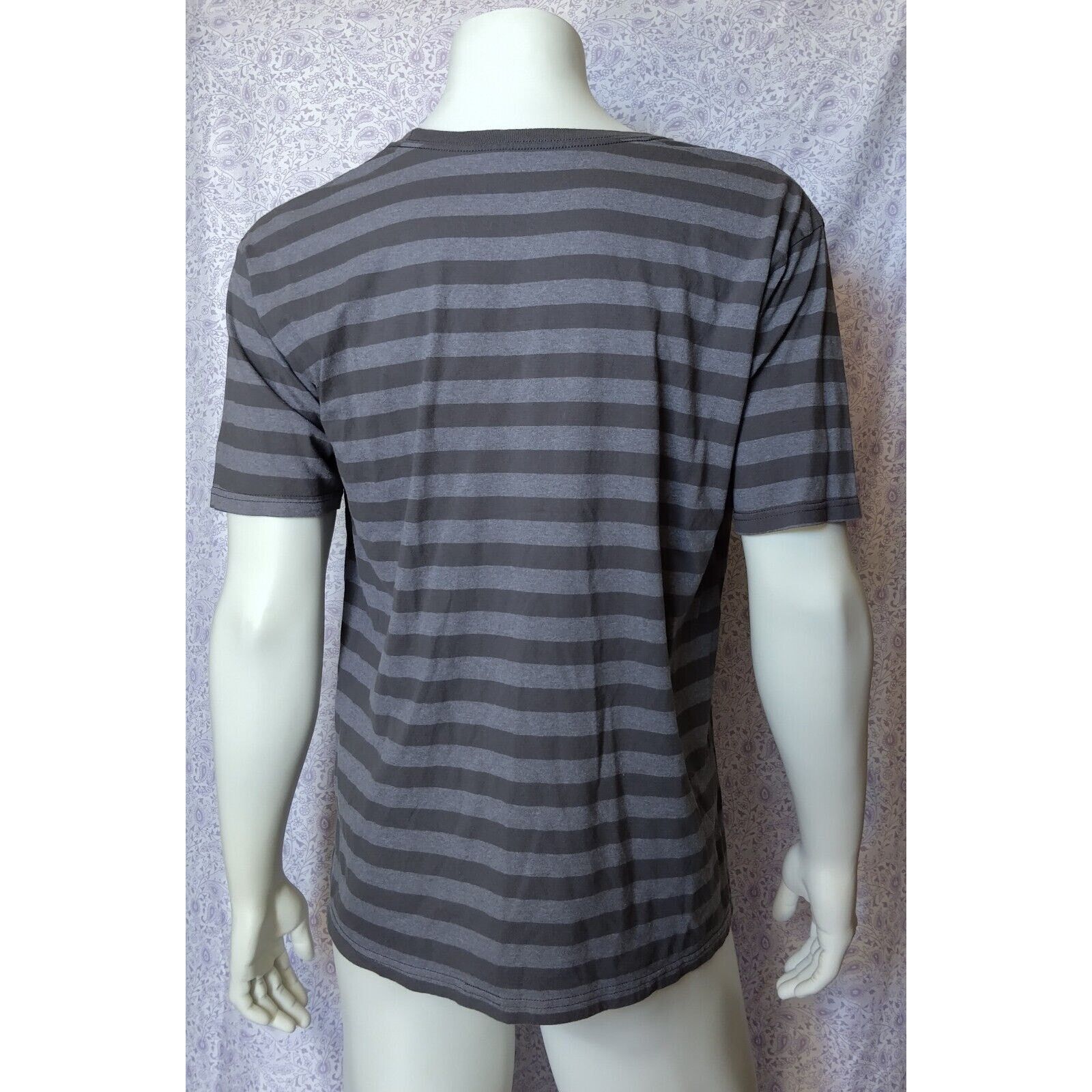 Disney Iconic Mickey Mouse Multi-post Graphic Gray Striped T, L Size US L / EU 52-54 / 3 - 2 Thumbnail
