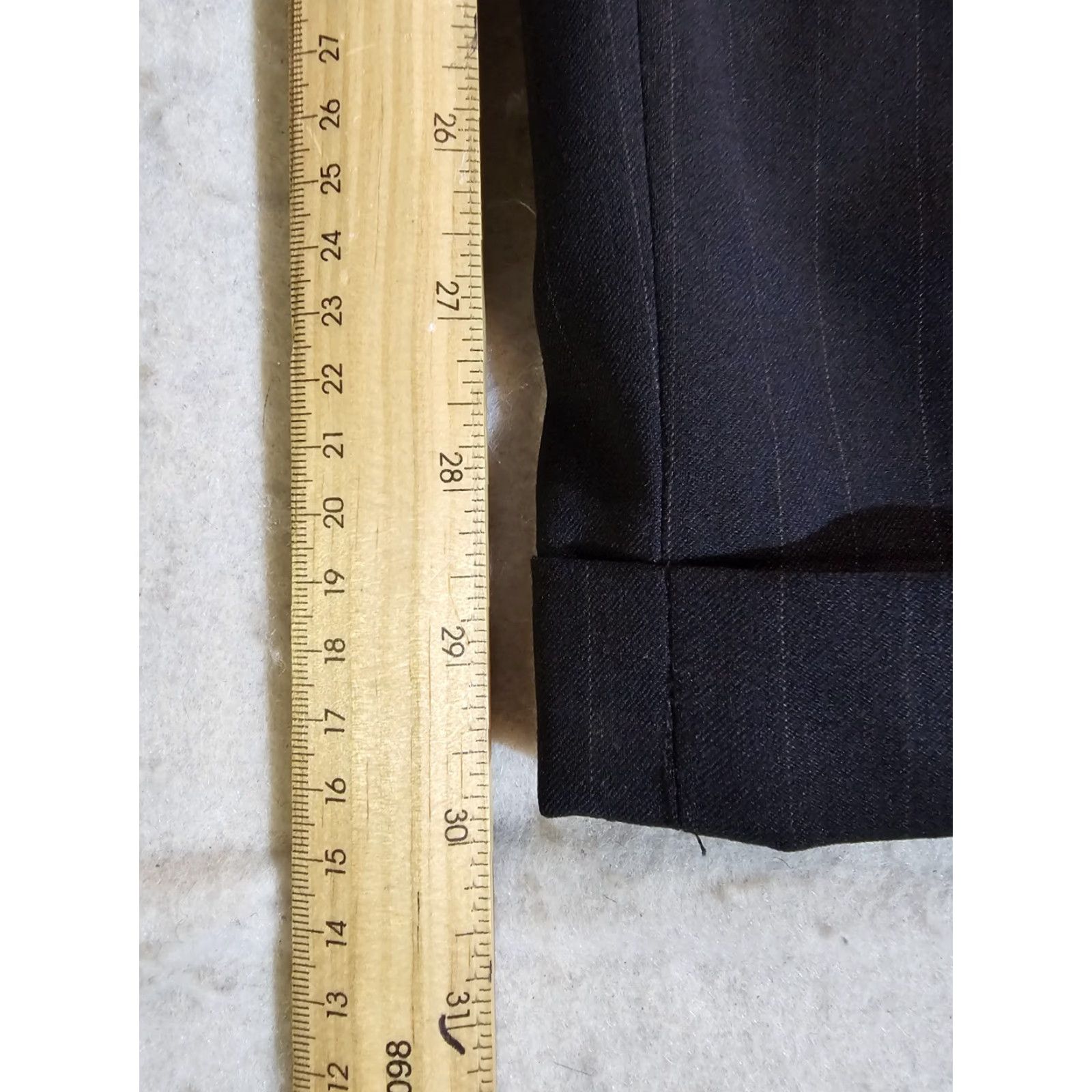 Vintage VINTAGE? No—Andrew Fezza Classic Pin Striped 2 Pc Suit 100% Wool Super 100s Size 42L Blue 2 Piece Suit Mens Regular 36Wx30L Size 42R - 6 Thumbnail