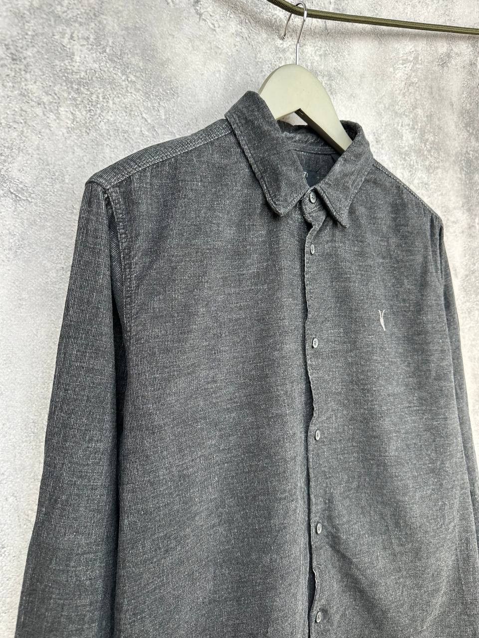 Allsaints AllSaints Lorella LS Shirt Gray Textured Ramskull Logo Size US M / EU 48-50 / 2 - 3 Thumbnail