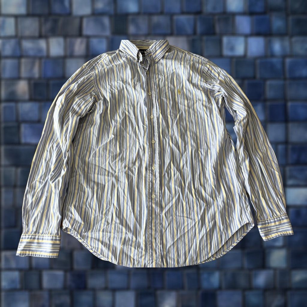 Ralph Lauren Ralph Lauren Mens Button-Down Shirt Striped Long Sleeve 15.5 34/35 Multicolor Cotton Logo Size US L / EU 52-54 / 3 - 1 Thumbnail