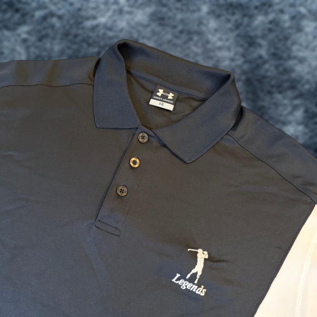 Under Armour Under Armour Polo Shirt Mens L Black White Colorblock Athletic Moisture Wicking Breathable Logo Polo Shirt Golf Gym Training Size US L / EU 52-54 / 3 - 1 Thumbnail