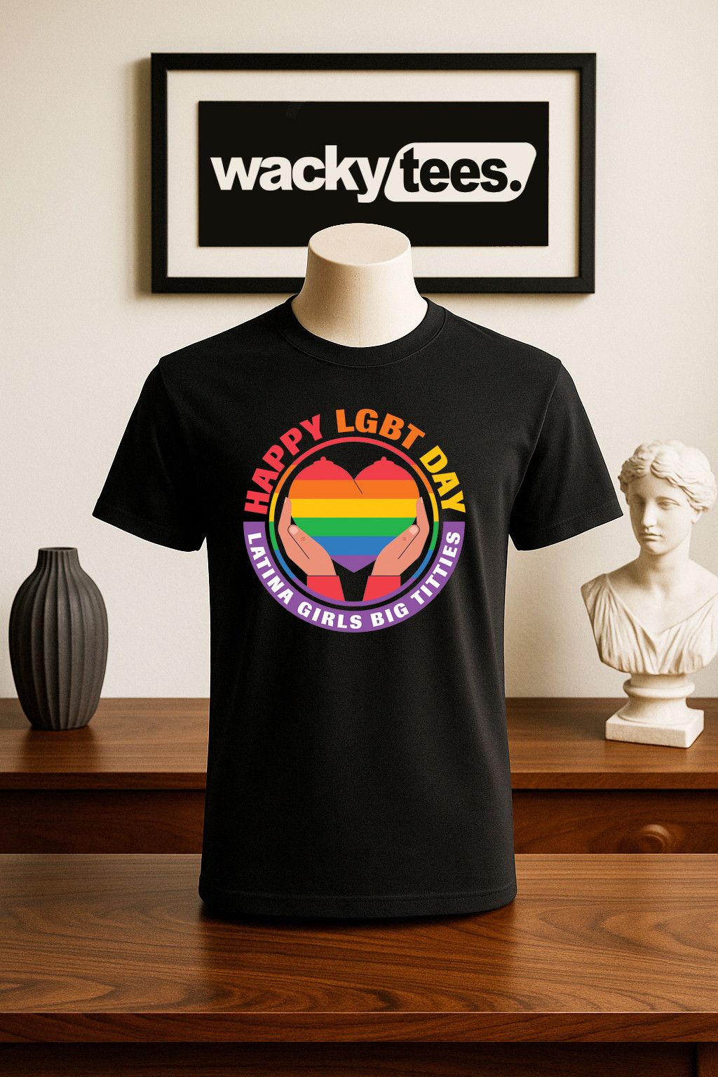 Other Happy LGBT Day Latina Girls Big Bitties Graphic Tee Shirt Size US S / EU 44-46 / 1 - 1 Thumbnail