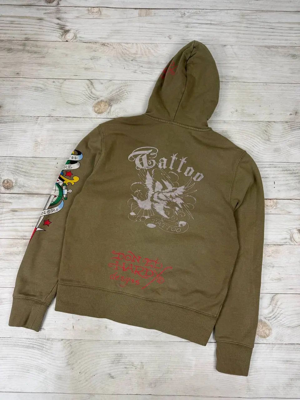 Ed Hardy Vintage Ed Hardy By Christian Audigier Hoodie Tatto Y2K 90s Size US S / EU 44-46 / 1 - 2 Thumbnail