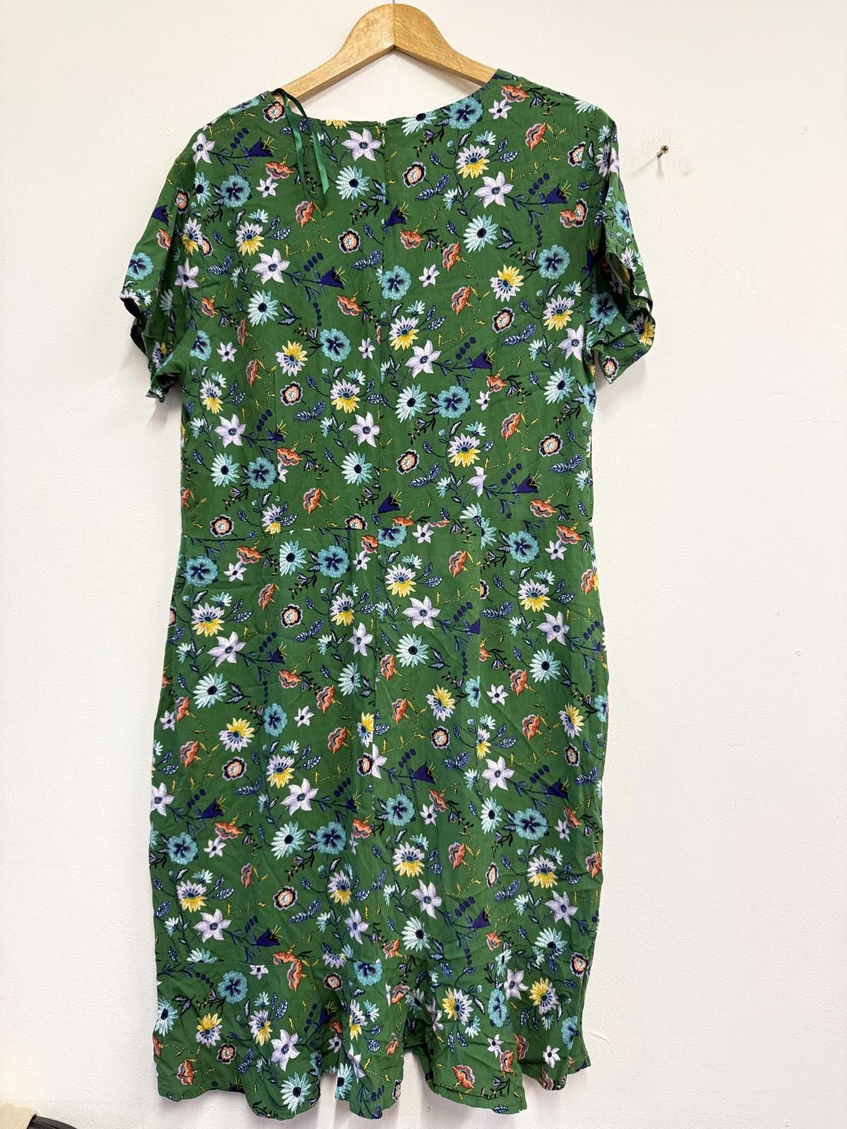Joe Browns Joe Browns Green Floral Print Dress UK Size 18 Size XL / US 12-14 / IT 48-50 - 4 Thumbnail