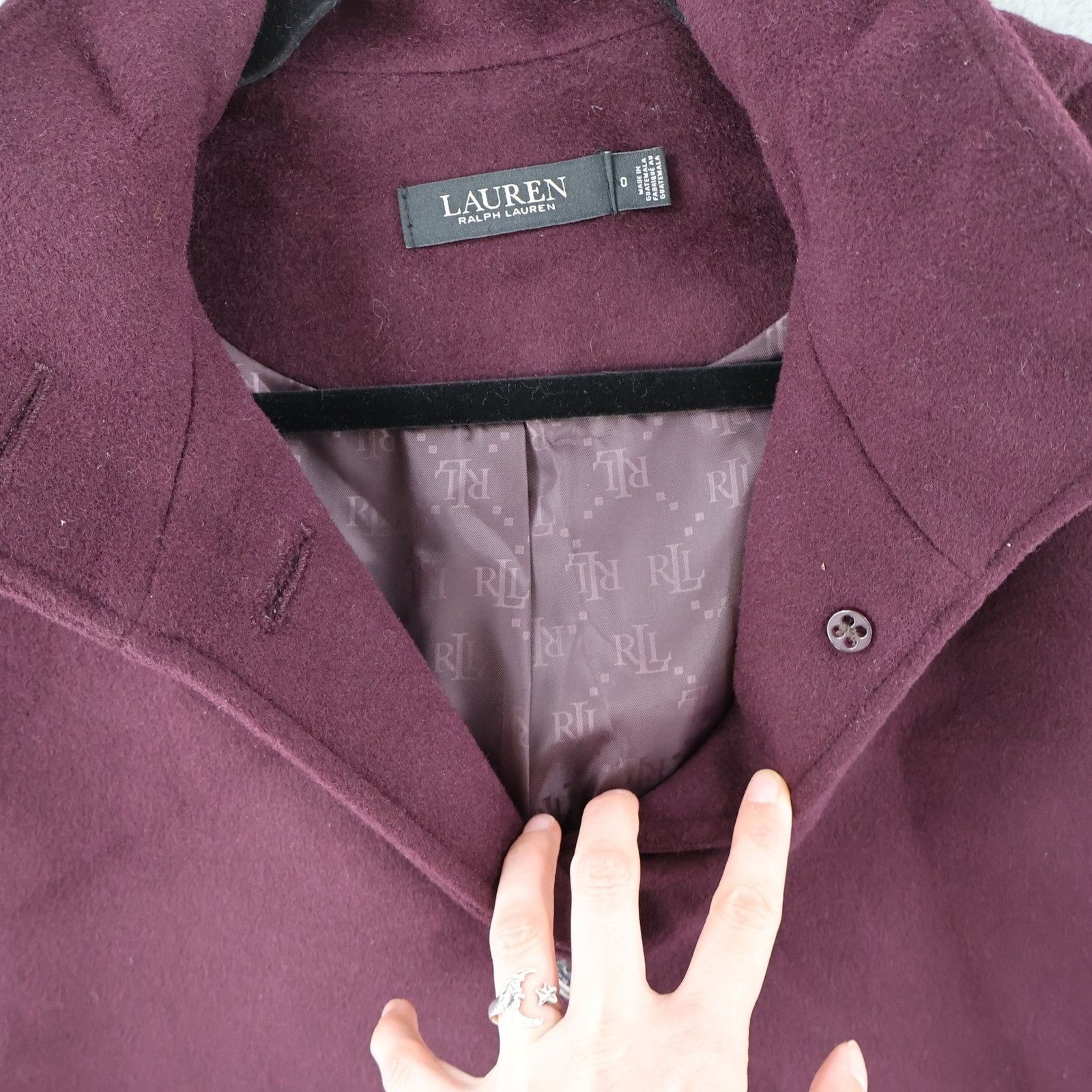 Lauren Ralph Lauren Lauren Ralph Lauren Wool Blend Pea Coat Womens 0 Purple Wool Size XS / US 0-2 / IT 36-38 - 11 Thumbnail