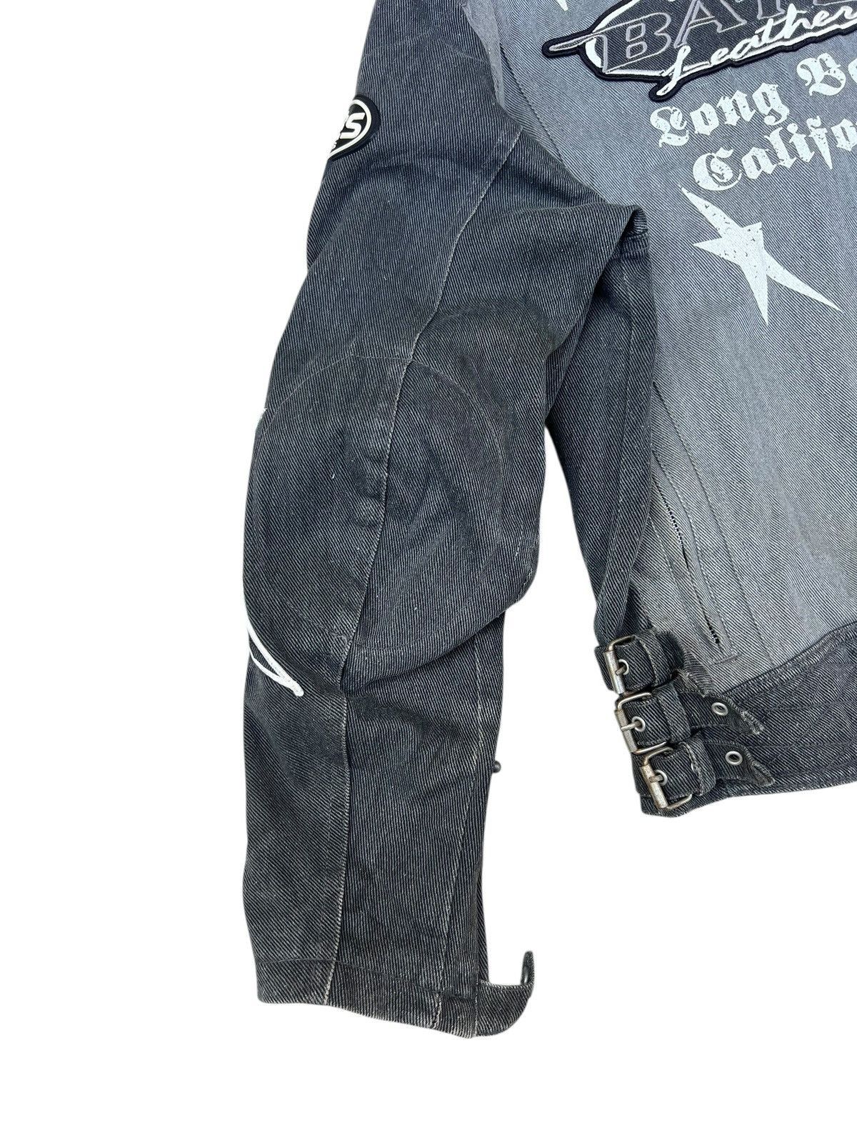 Kadoya Vintage Y2K BATES Distressed Faded Denim Moto Jacket Size US L / EU 52-54 / 3 - 20 Thumbnail