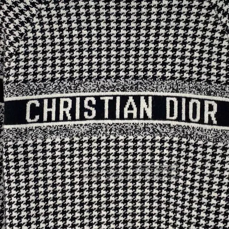 Dior Dior Black checkered cashmere stand-up collar zipper long- Size XS / US 0-2 / IT 36-38 - 5 Thumbnail