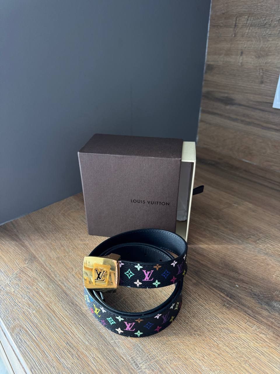 Louis Vuitton × Takashi Murakami Louis Vuitton x Takashi Murakami Monogram Multicolor Belt Size ONE SIZE - 1 Thumbnail