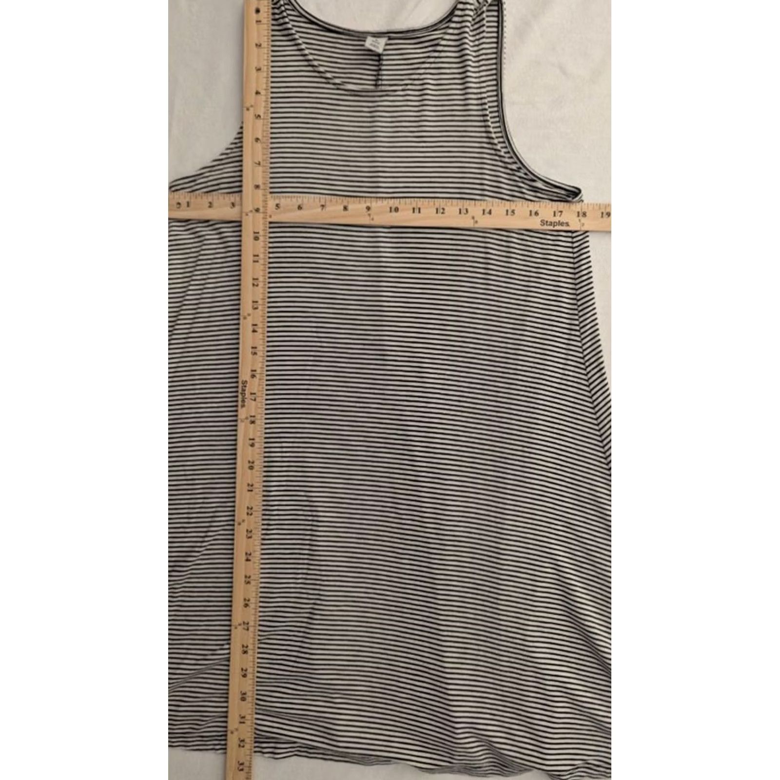 Old Navy Old Navy Petite Medium Black White Striped Sleeveless Swing Dress Casual Soft Dress Size M / US 6-8 / IT 42-44 - 4 Thumbnail