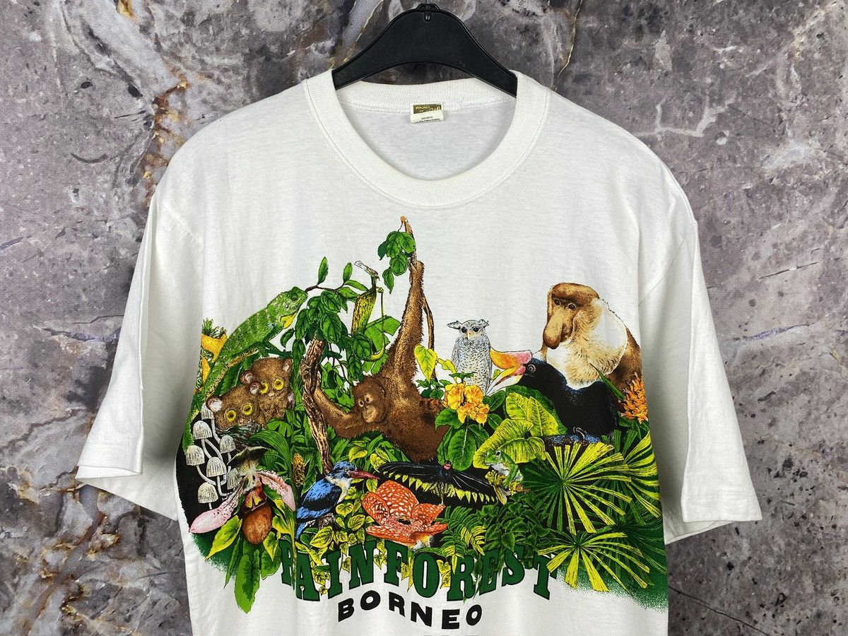 Vintage Men’s Rainforest Borneo T-Shirt Animals Size XXL Size US XXL / EU 58 / 5 - 2 Thumbnail