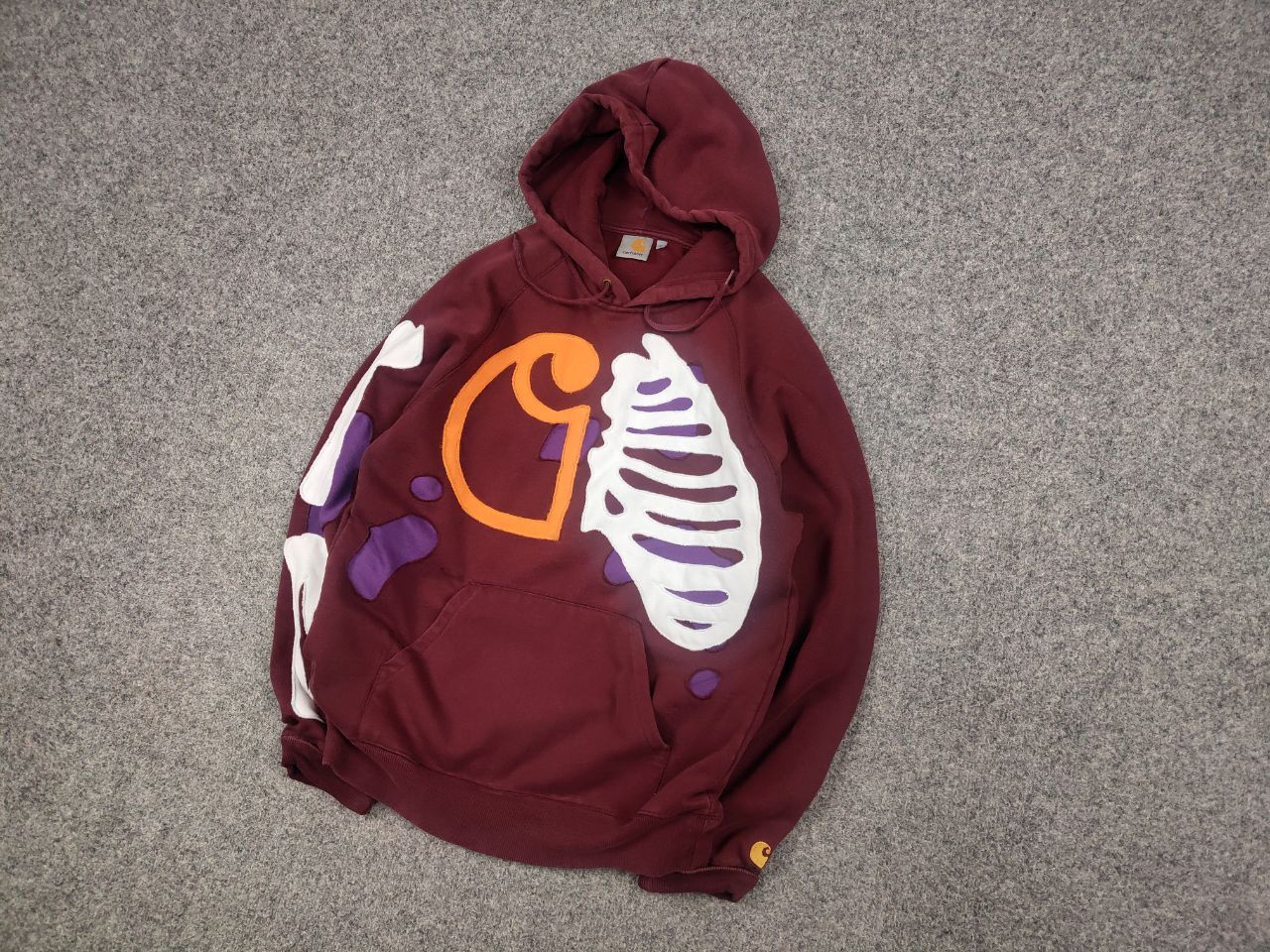 Carhartt Rare Carhartt Skeleton Logo vintage Hoodie Y2K Style Size US S / EU 44-46 / 1 - 3 Thumbnail